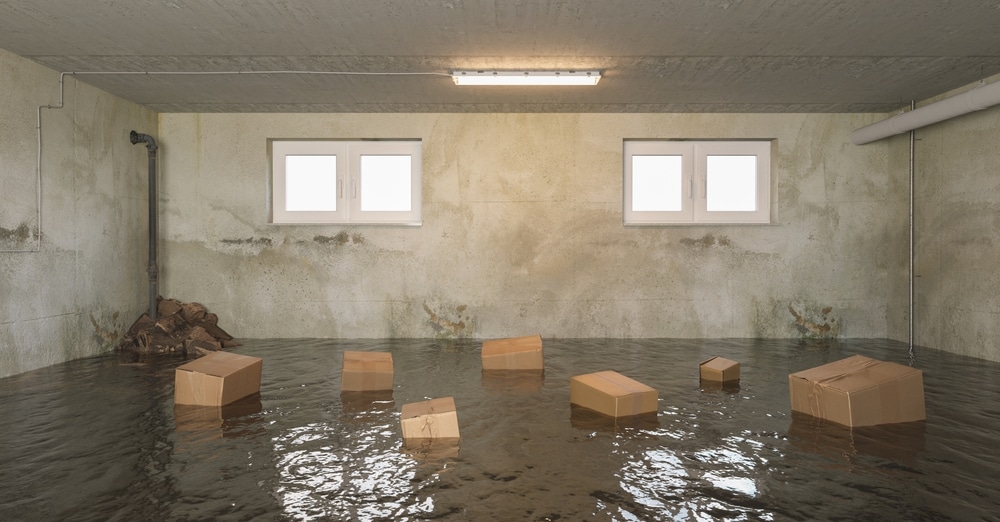 Flooded basement