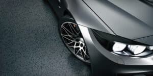 Finished Garage with modern sleek car