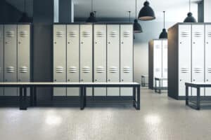 Modern locker room interior