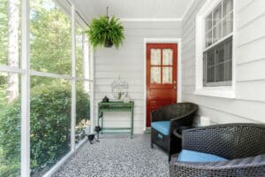 Screened porch with OGI flooring
