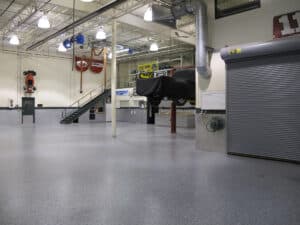Auto shop with OGI flooring