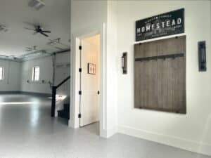 Decorations in garage with OGI flooring