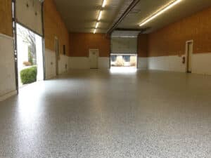 Car shop with OGI flooring