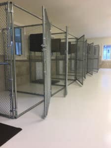 Dog kennels with OGI flooring