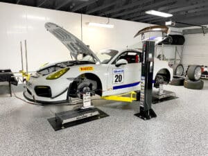 Car shop with sports car