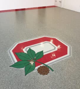 OSU logo on OGI flooring