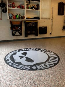 Harley logo on OGI floor