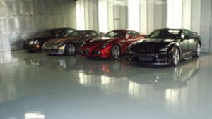 Sports cars on OGI flooring