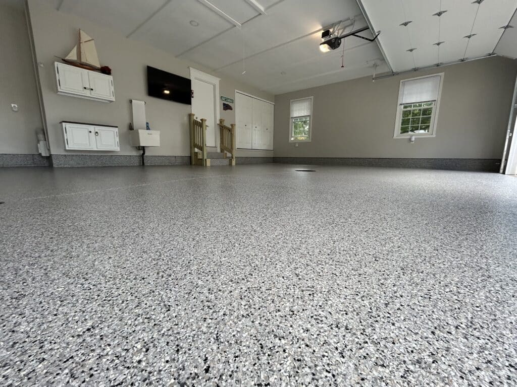 Finished garage flooring in Canton