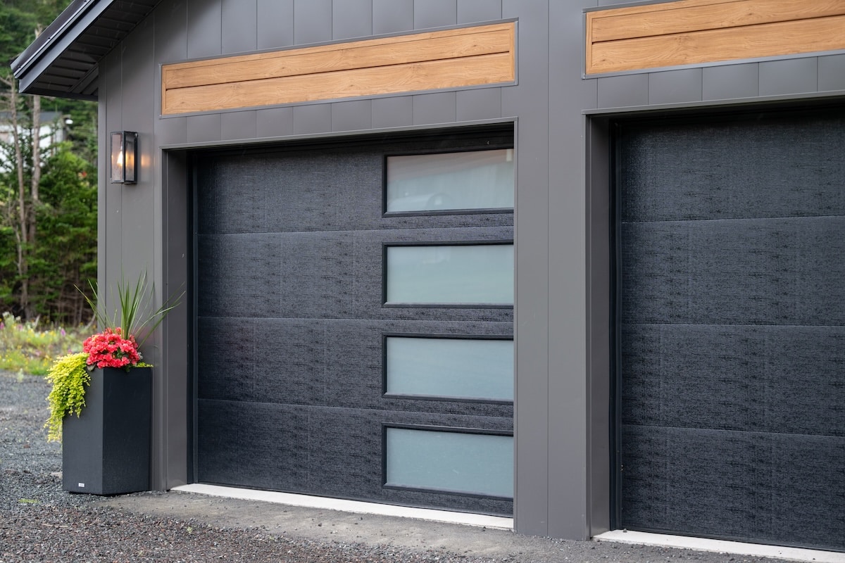 New black garage door